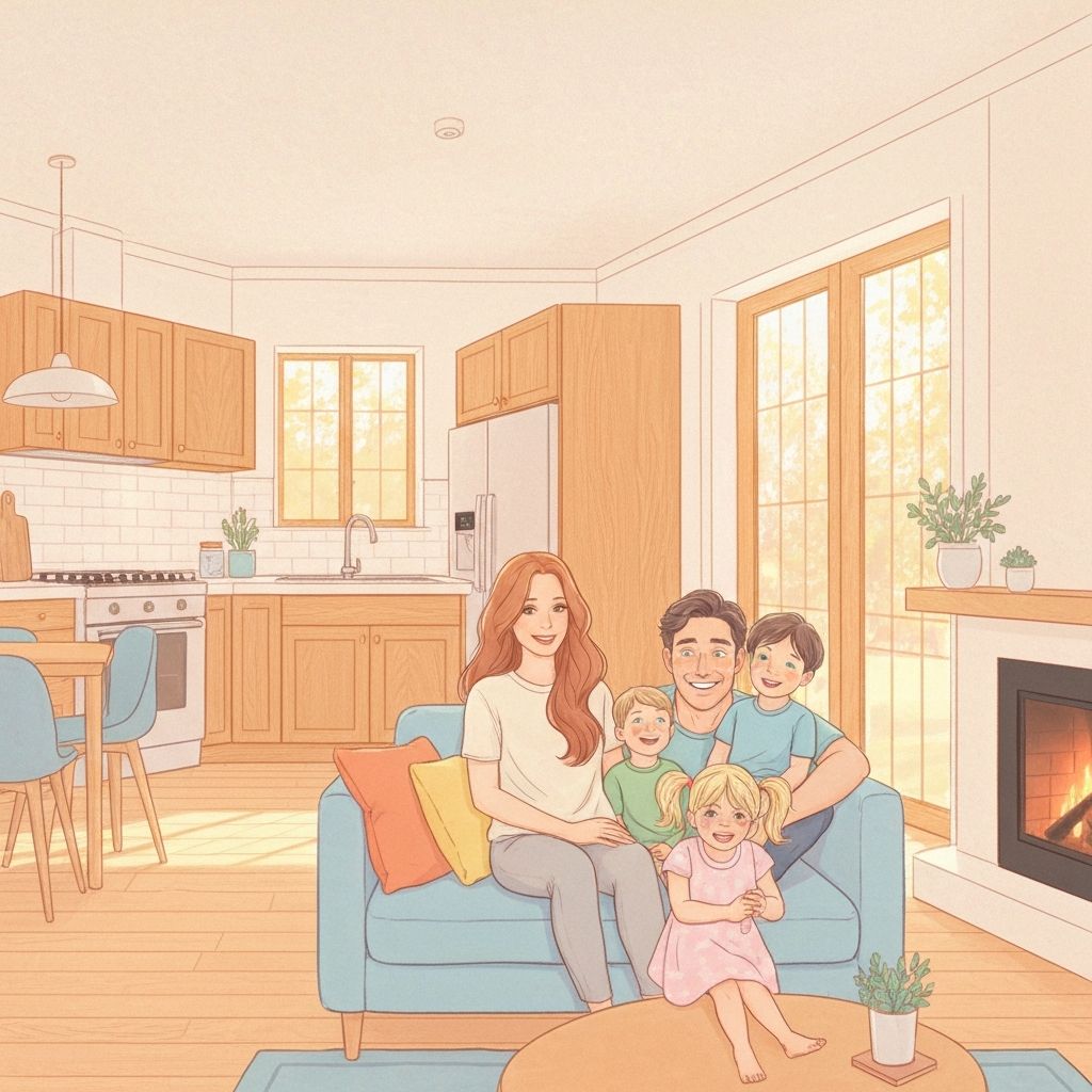 깨끗한 집에서 행복한 가족